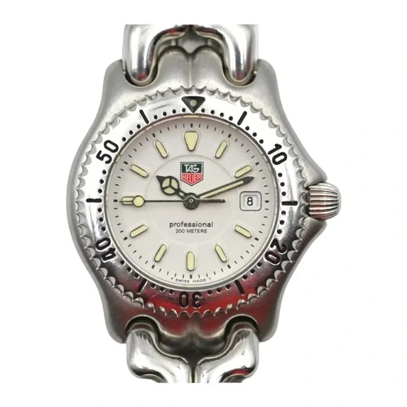 VINTAGE LADIES TAG HEUER WG1312-2 PROFESSIONAL DATE WRISTWATCH STAINLESS STEEL - Picture 4 of 9